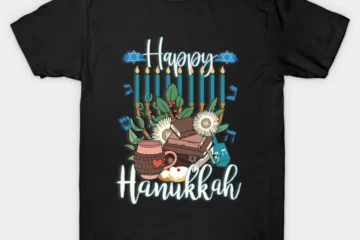 happy hanukkah menorah jewish christmas xmas t shirt