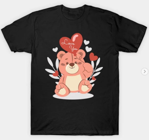 Tenderheart-Bear Valentines Day a Couple Matching Hug Dealer T-Shirt