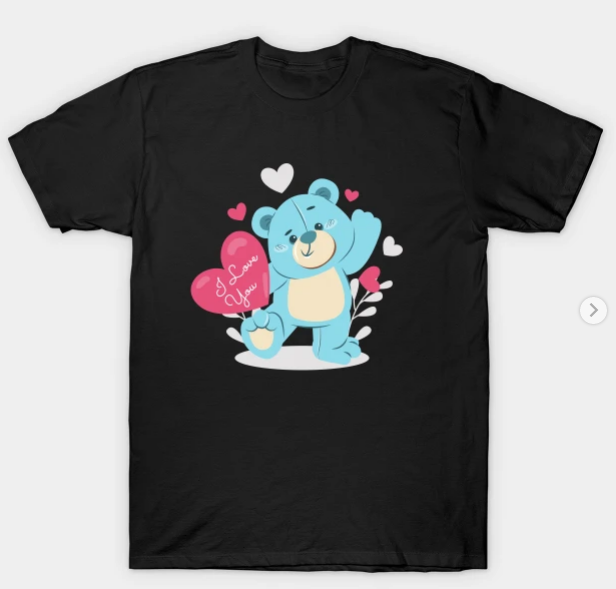bear with tender-heart love valentines day shirt