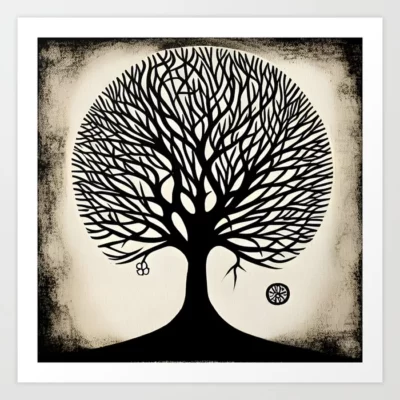 Tree Of Life Modern Ink Art #1 Art Print