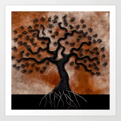 Tree Of Life Modern Ink Art #25 Art Print