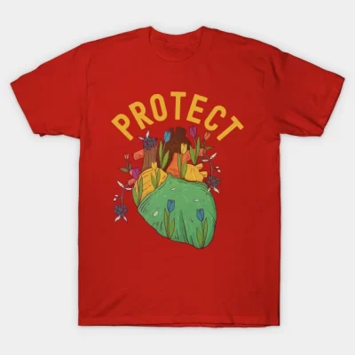 America Go Red Heart Month Awareness Heath Protect T-Shirt
