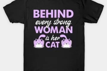 behind every women is her cat lover design t shirt