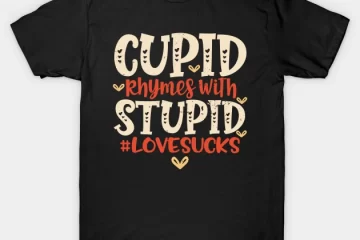 cupid is stupid anti valentines day design t shirt