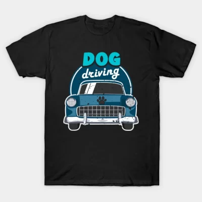 Dog Driving A Car Retro Vintage I’m not old I’m classic T-Shirt