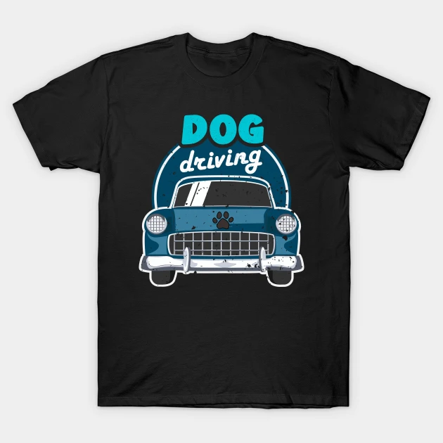 dog driving a car retro vintage i'm not old i'm classic t shirt