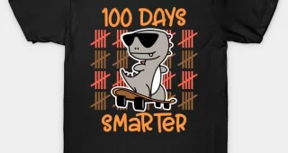 Happy 100 Days Of School Happy 100th Dinosaurs Skateboard T-Shirt