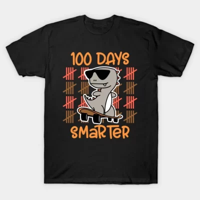 Happy 100 Days Of School Happy 100th Dinosaurs Skateboard T-Shirt