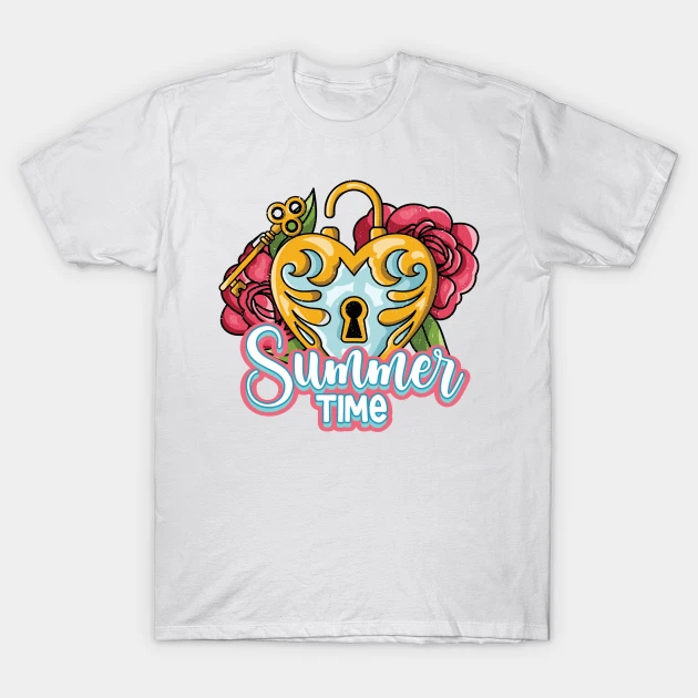 Love Summer Sunshine a Vintage Sunglasses Beach Vacations T-Shirt