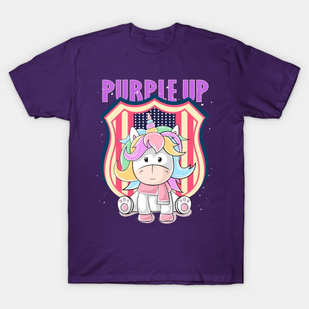 Purple Up Military Child Purple-Up Unicorn for Unicorn Lover T-Shirt