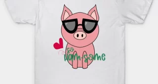 Handsome Ham-Some Pigs with Sunglasses – Handsome Enough T-Shirt