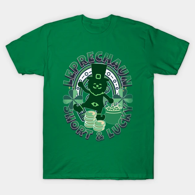 Funny Leprechauns – Short & Lucky – St. Patricks Parades T-Shirt