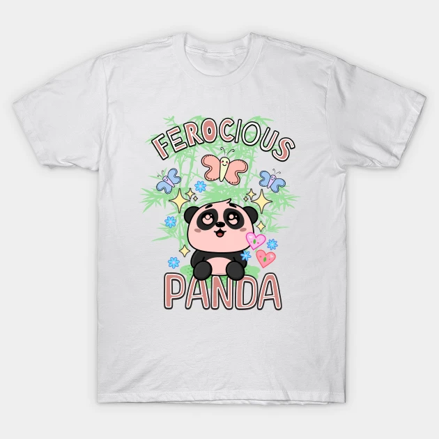 panda for kids ferocious sweet panda japanese style bamboos t shirt
