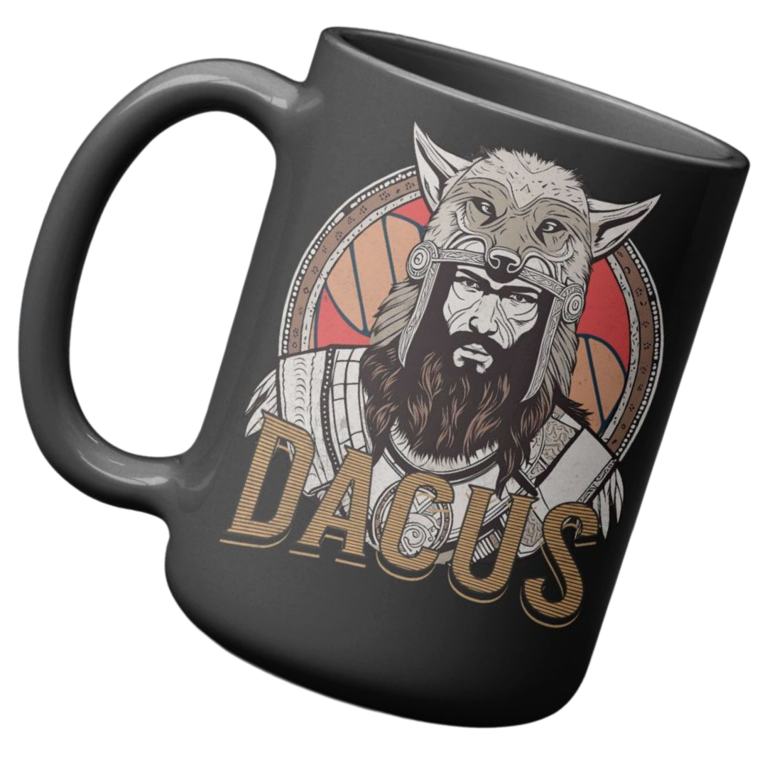 dacus warrior wolf head mug