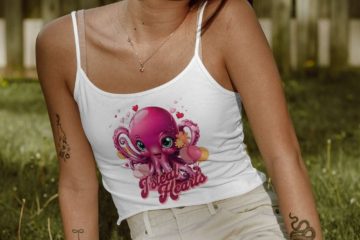 octopus valentines day tank top
