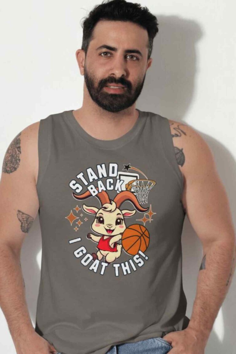 Kawaii Goat Basketball Stand Back I Goat This tank top