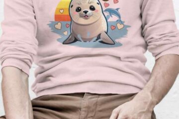 cute seal hello marine life long sleeve shirt