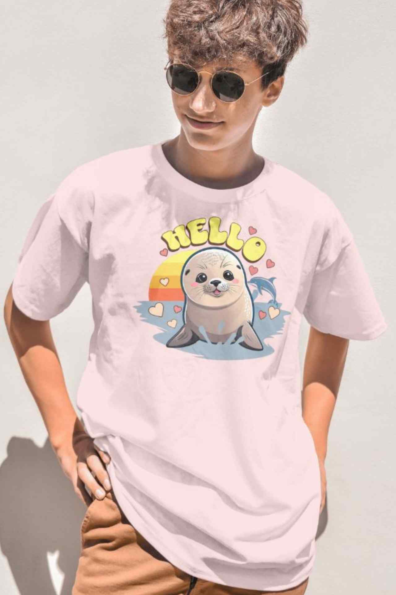 cute seal hello marine life shirt