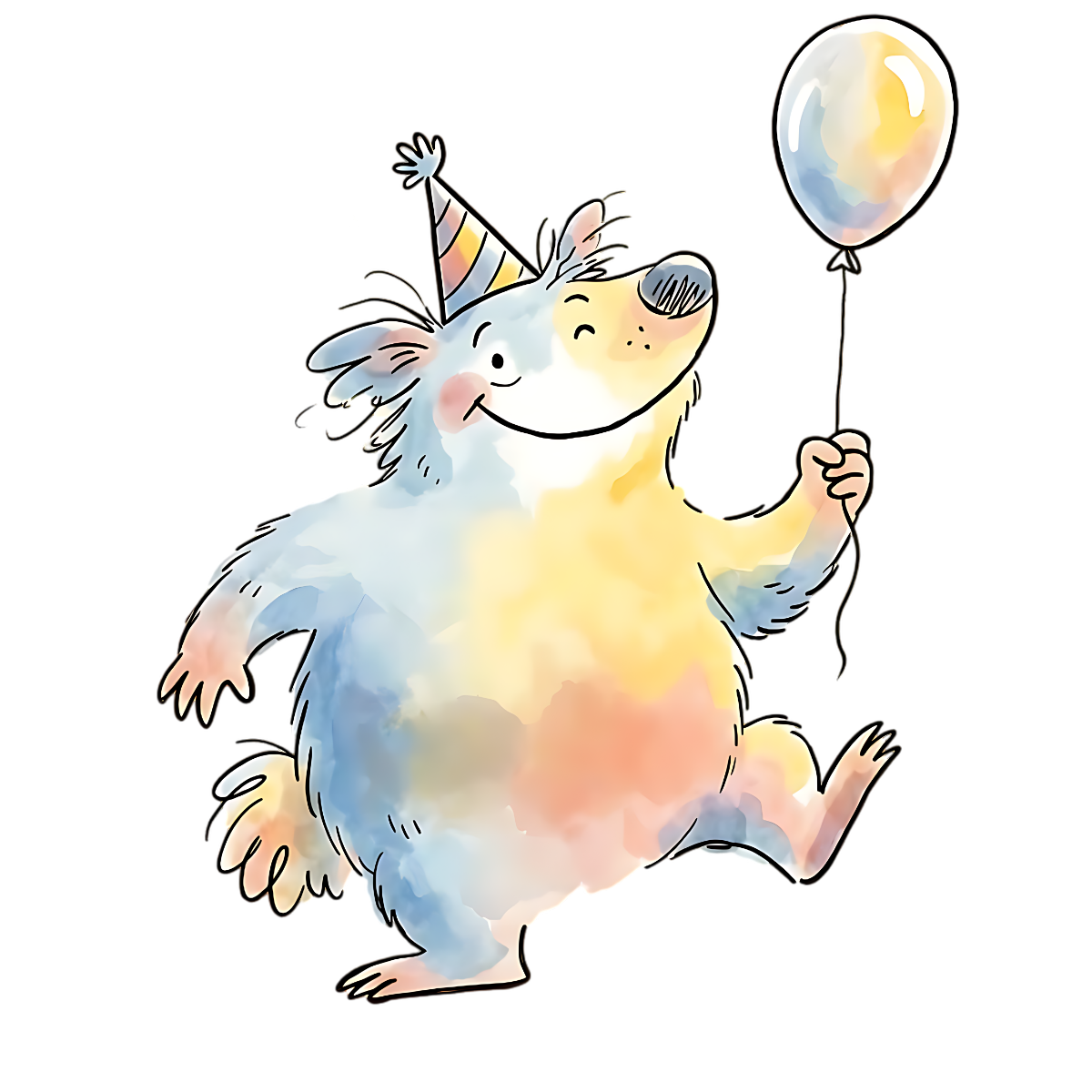 happy birthday bear character