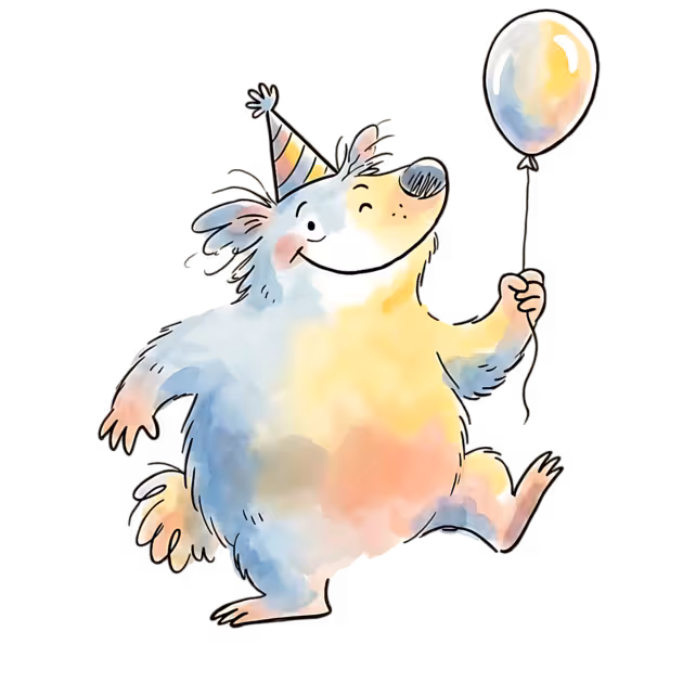 Bear character ALCOSHIRTS happy birthday